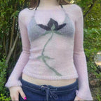 Knit Flower Top