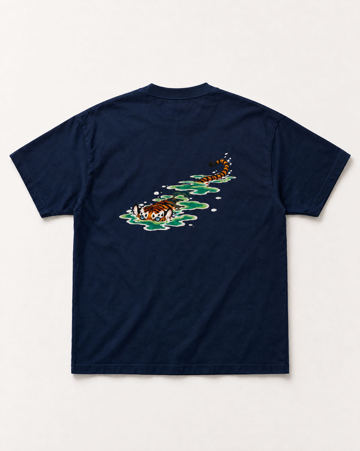 Navy tiger pond heavyweight tee