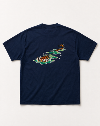 Navy tiger pond heavyweight tee