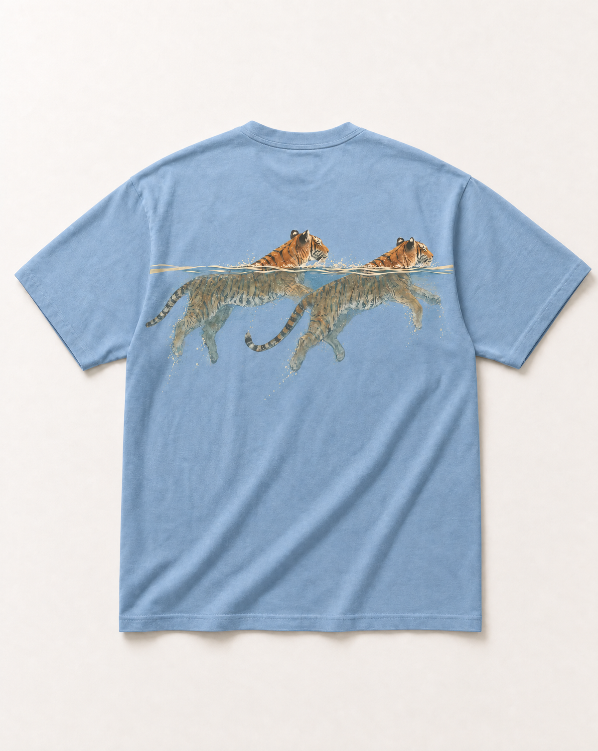 Baby blue Tiger wade heavyweight tee