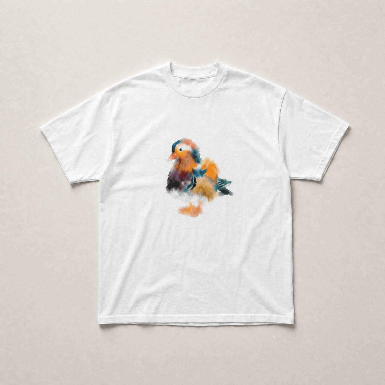 Watercolour duck tee