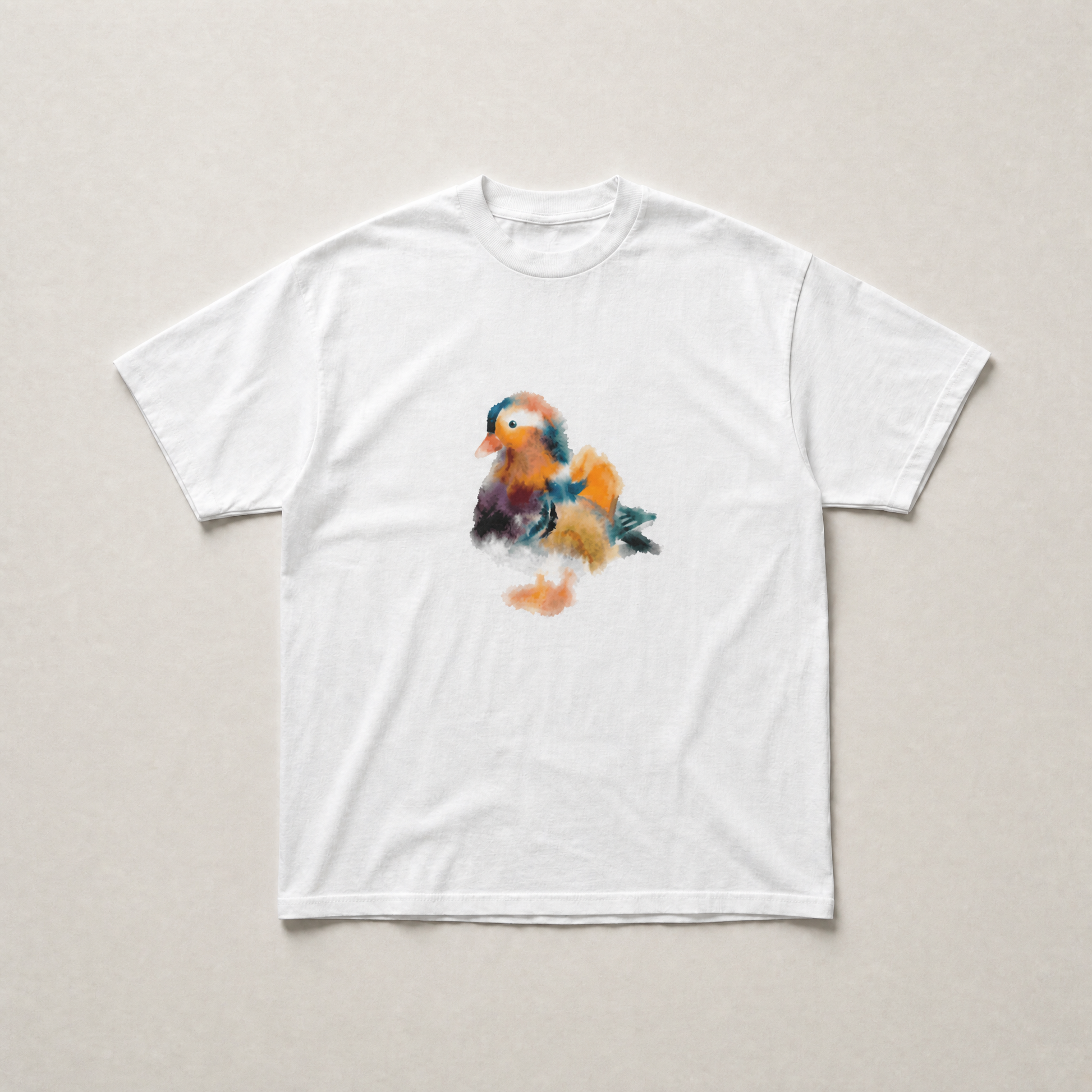Watercolour duck tee