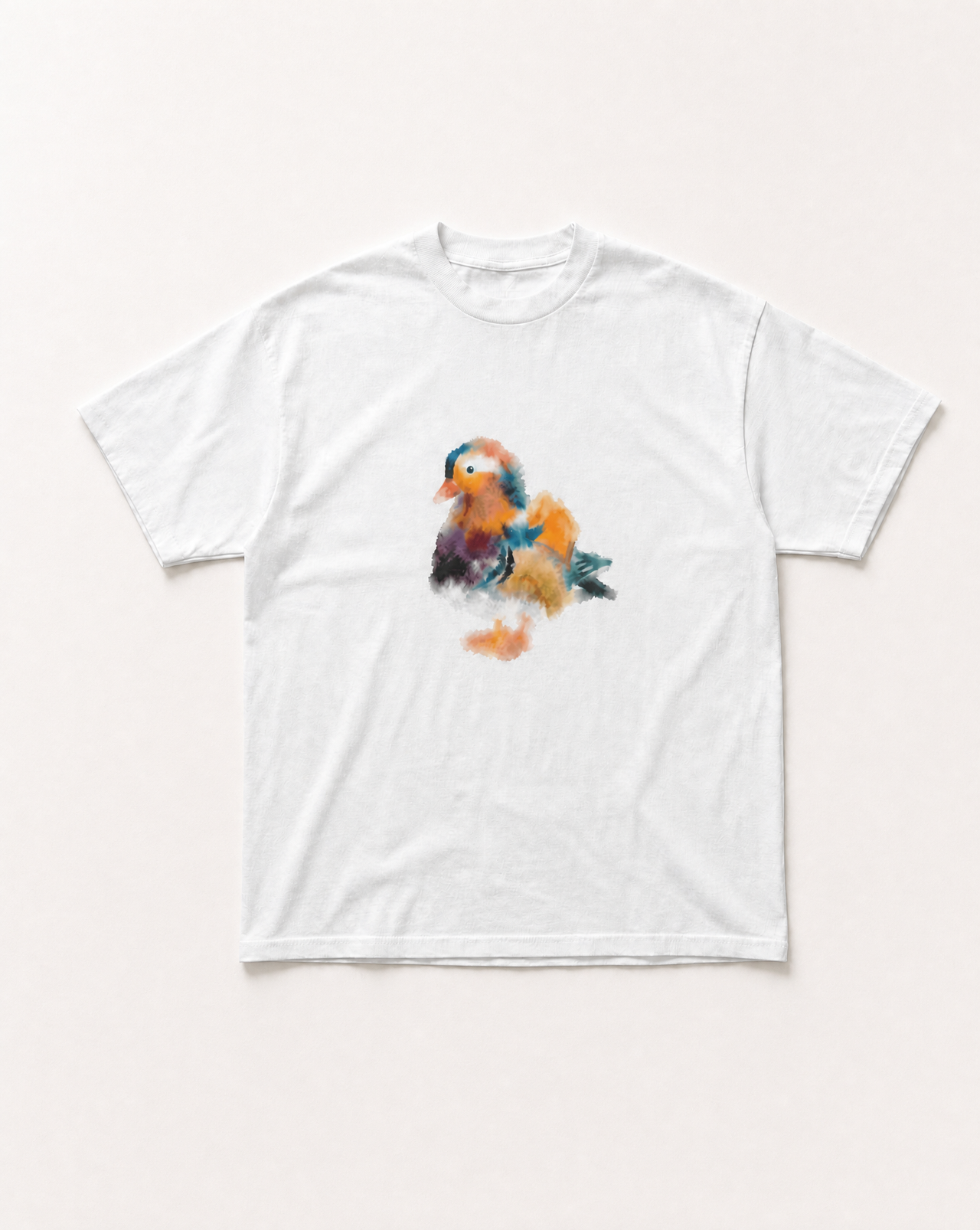 Watercolour duck heavyweight tee