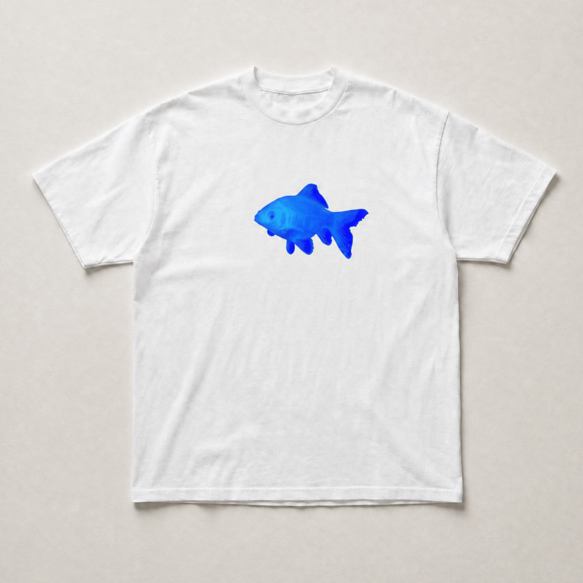 White Goldfish tee