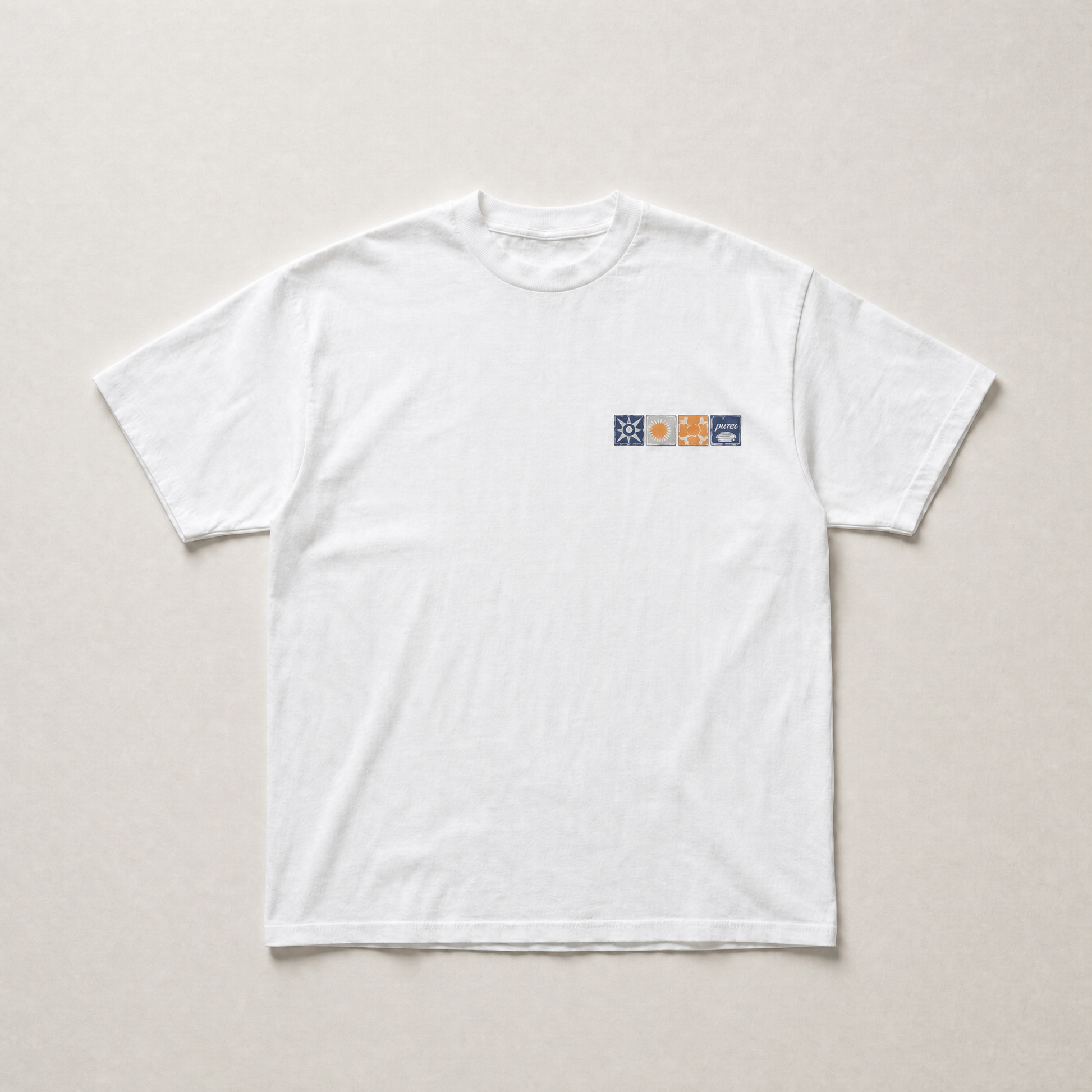 White Mediterranean tee - back view