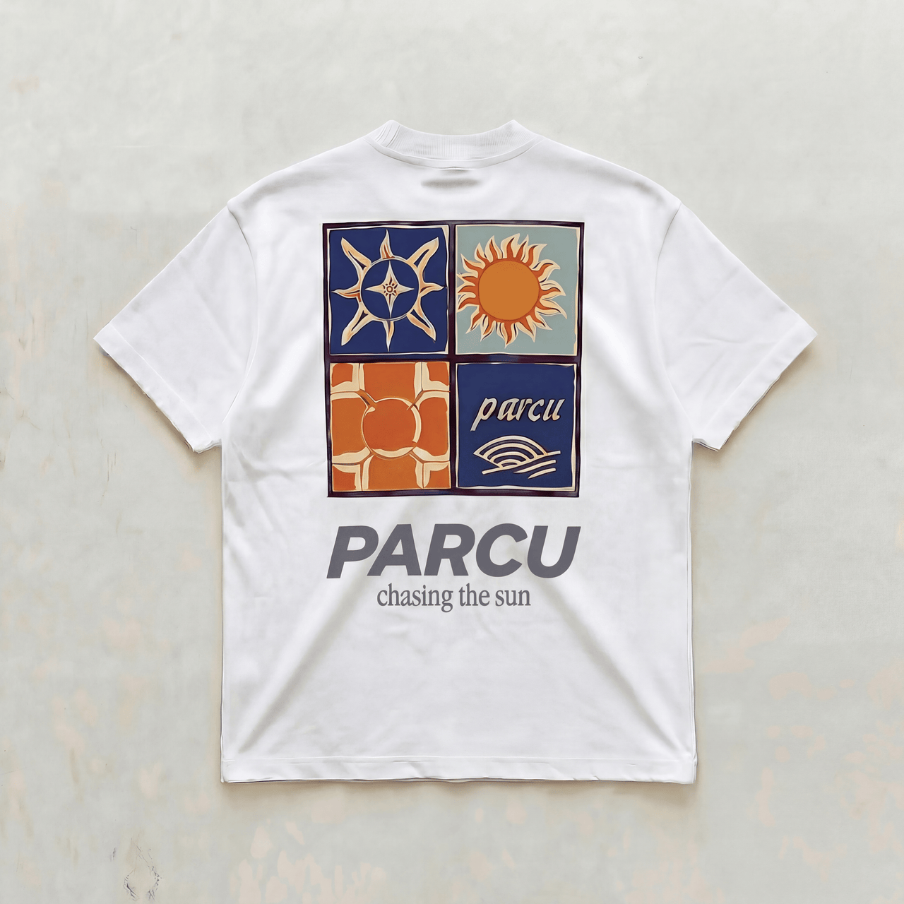 White Mediterranean tee - front view
