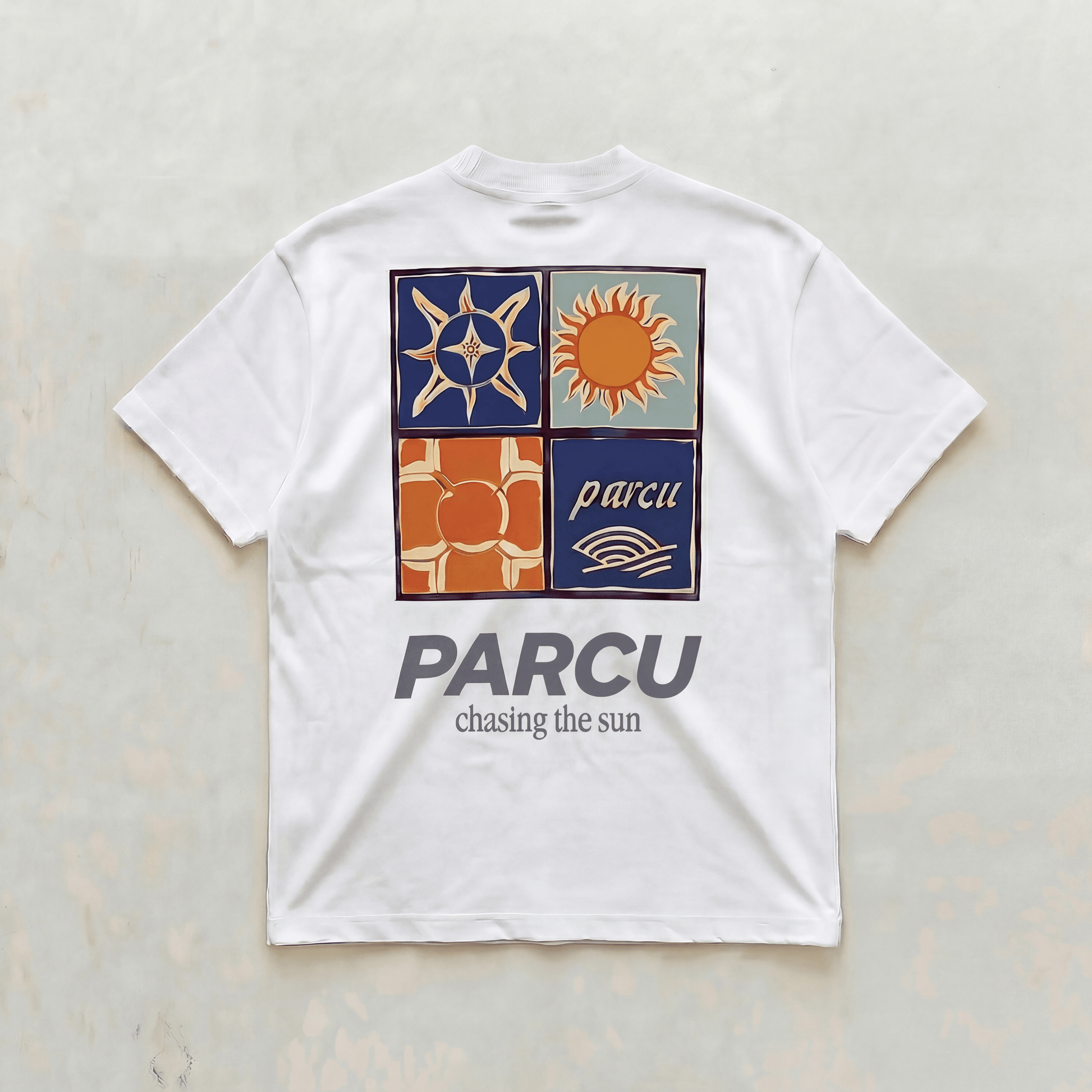 White Mediterranean tee - front view