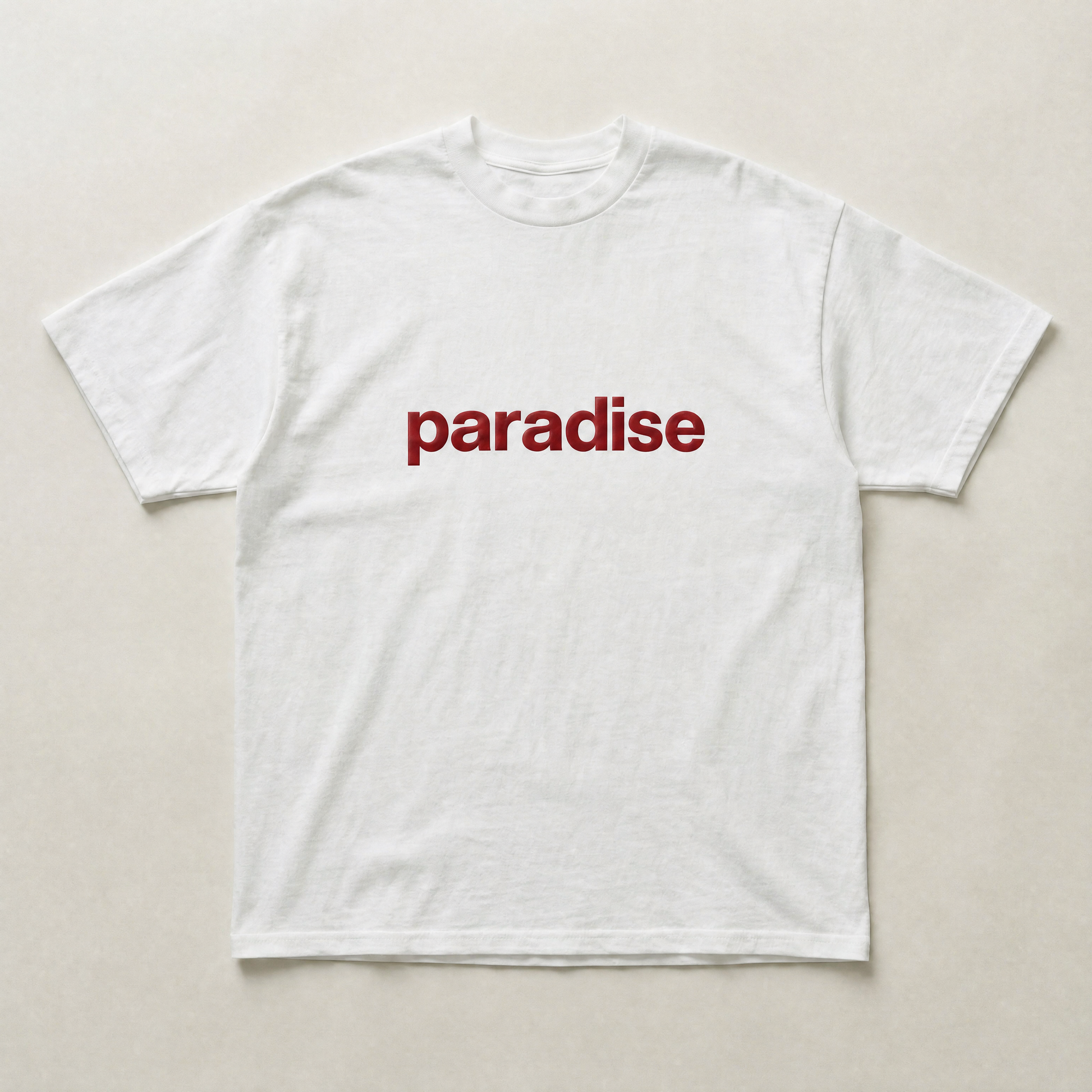 White paradise tee - front view