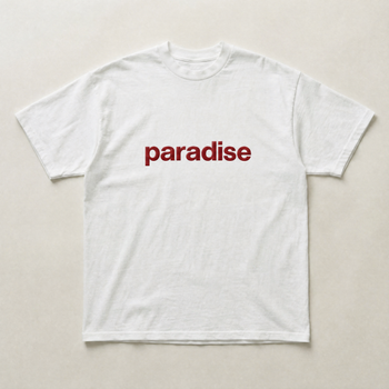 White paradise tee - front view
