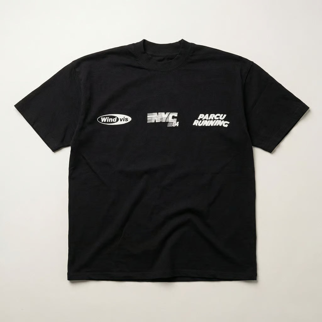 Black Washed NYC running tee