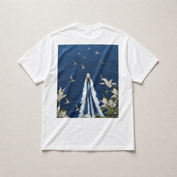 White Yacht tee - front view