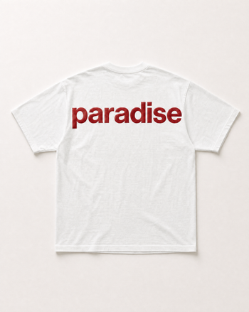 White chasing paradise heavyweight tee