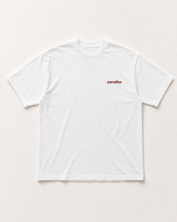 White chasing paradise heavyweight tee